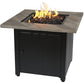 Endless Summer The Harper, 30" Square Gas Outdoor Fire Pit with Printed Cement Resin Mantel GAD15299ES freeshipping - Luxury Tech Inc.