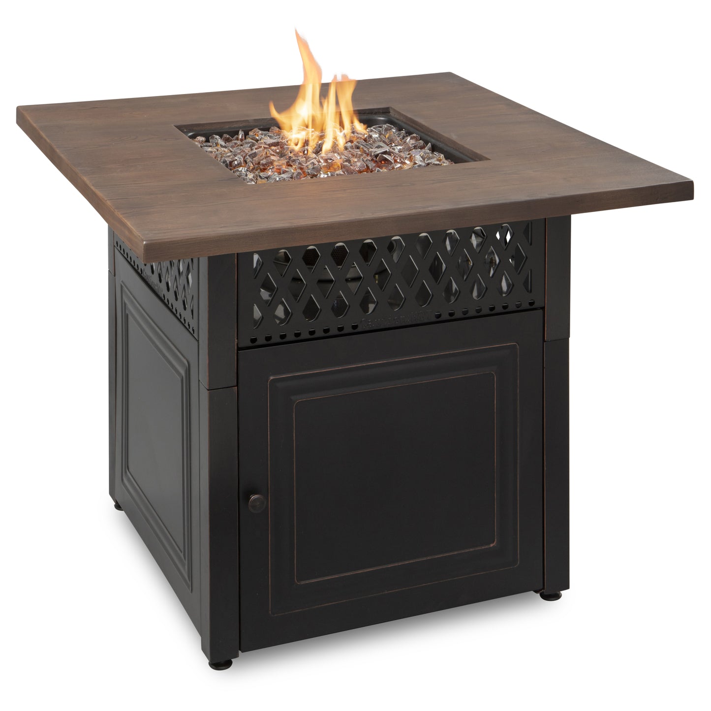 Endless Summer The Donovan, Dual Heat LP Gas Outdoor Fire Pit/Patio Heater with Wood Look Resin Mantel GAD19102ES freeshipping - Luxury Tech Inc.