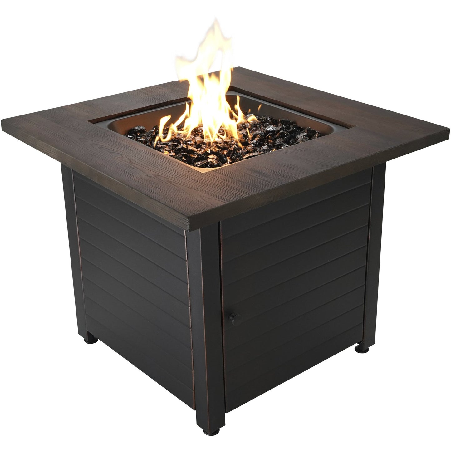 Endless Summer The Spencer, 30" LP Gas Outdoor Fire Pit with Printed Resin Mantel GAD15297ES freeshipping - Luxury Tech Inc.