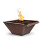 The Outdoor Plus Maya Hammered Copper Fire & Water Bowl - Wide Gravity Spill - OPT-SQFWWS freeshipping - Luxury Tech Inc.