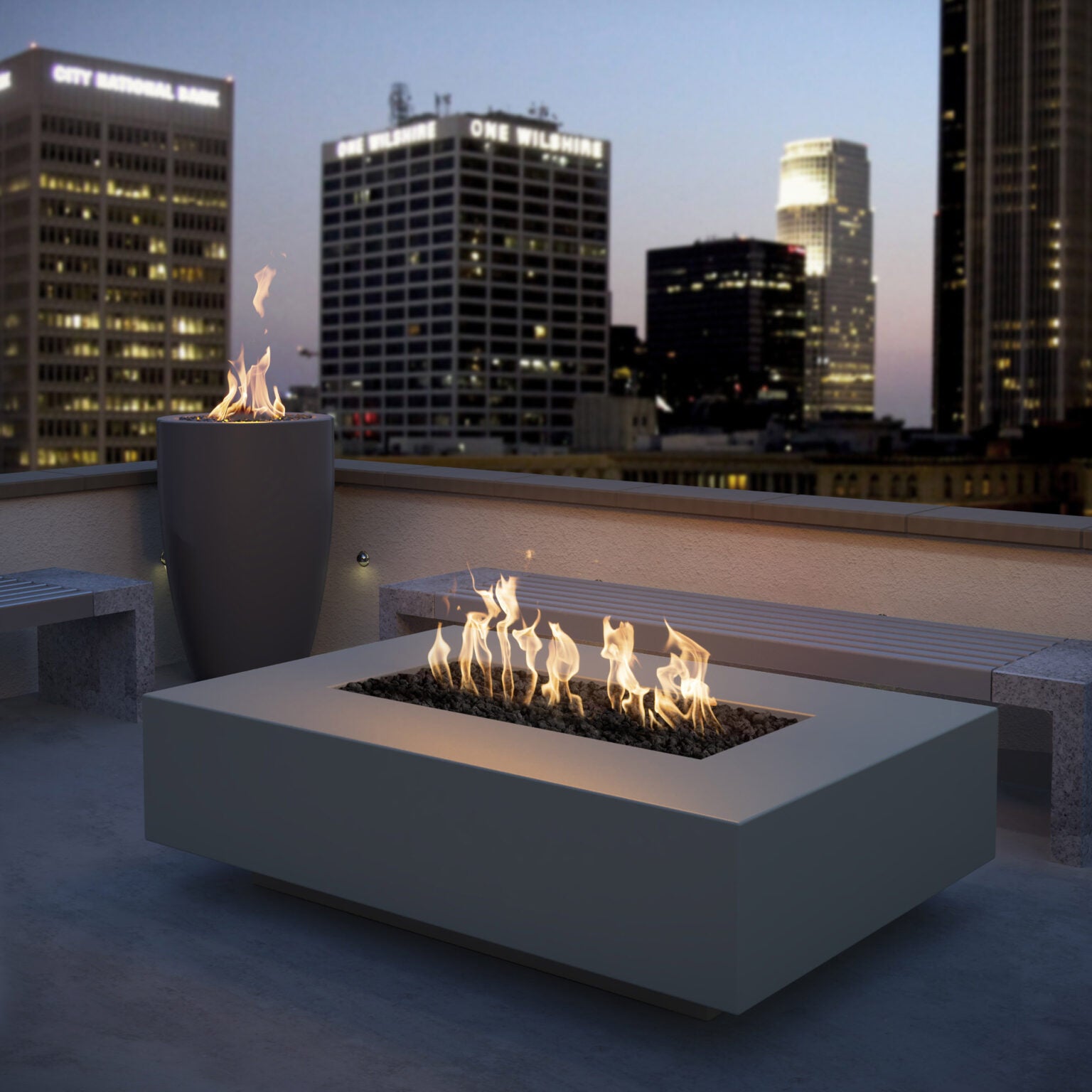 The Outdoor Plus Linear Cabo Fire Pit - Powder Coated - OPT-CBLNPC freeshipping - Luxury Tech Inc.