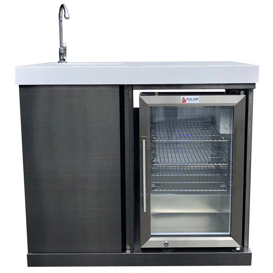 Mont Alpi Black Stainless Steel Beverage Center - MASF-BSS freeshipping - Luxury Tech Inc.