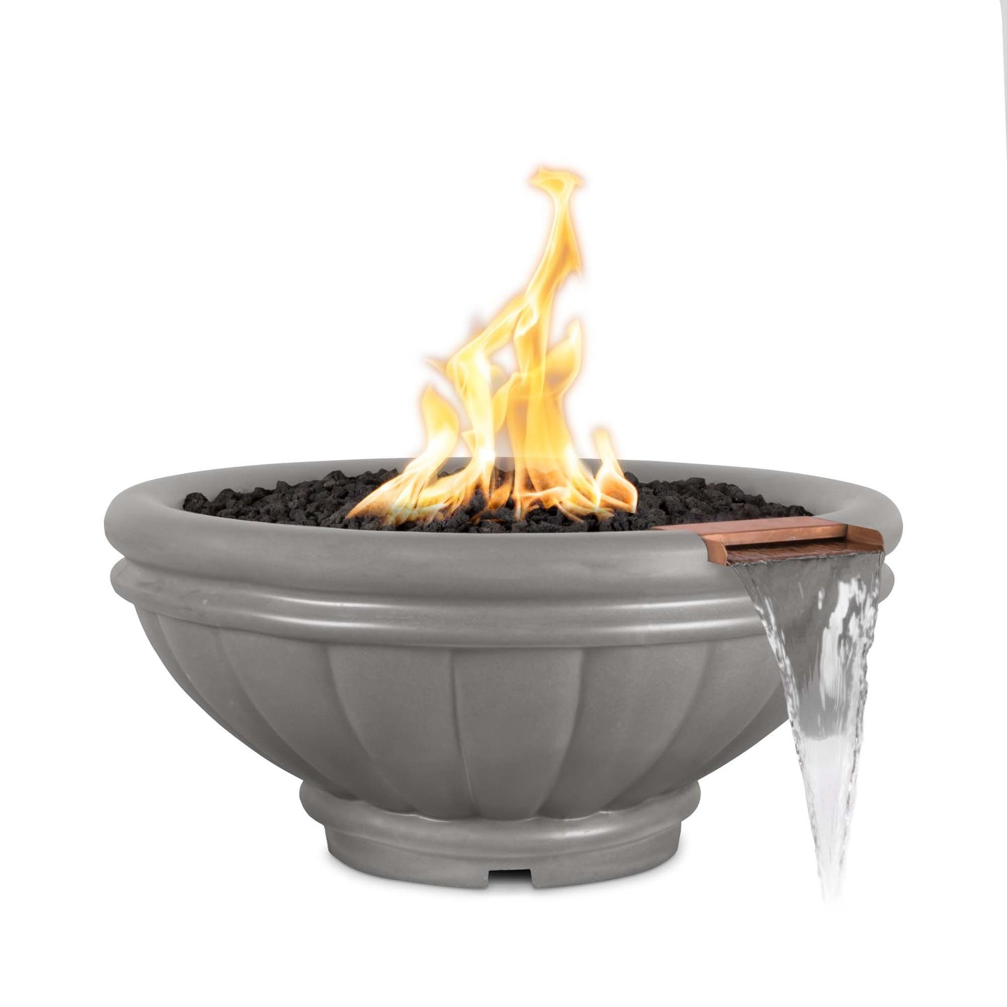 The Outdoor Plus Roma GFRC Concrete Fire & Water Bowl - OPT-ROMFW freeshipping - Luxury Tech Inc.