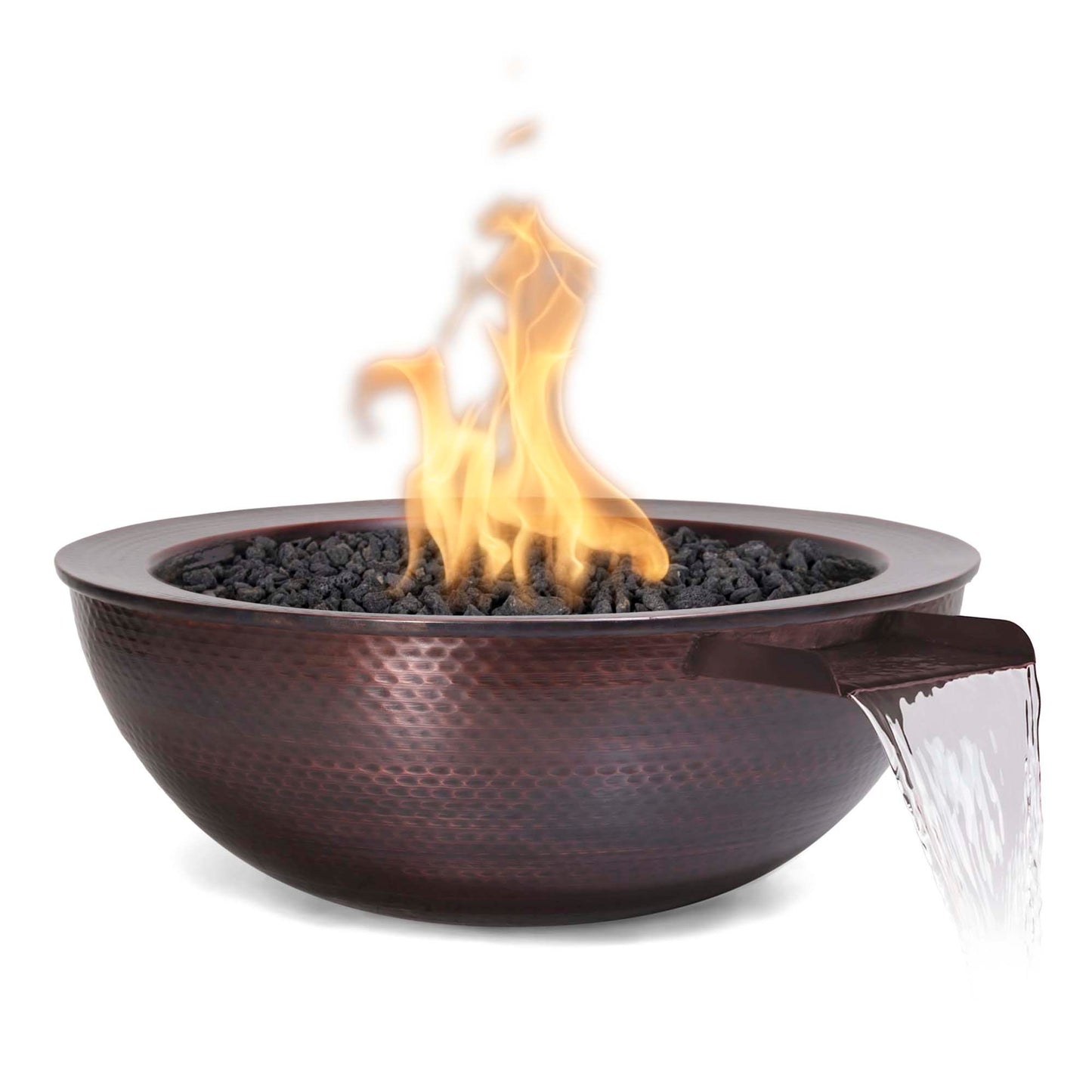 The Outdoor Plus Sedona Hammered Copper Fire & Water Bowl - OPT-RCPRFW freeshipping - Luxury Tech Inc.
