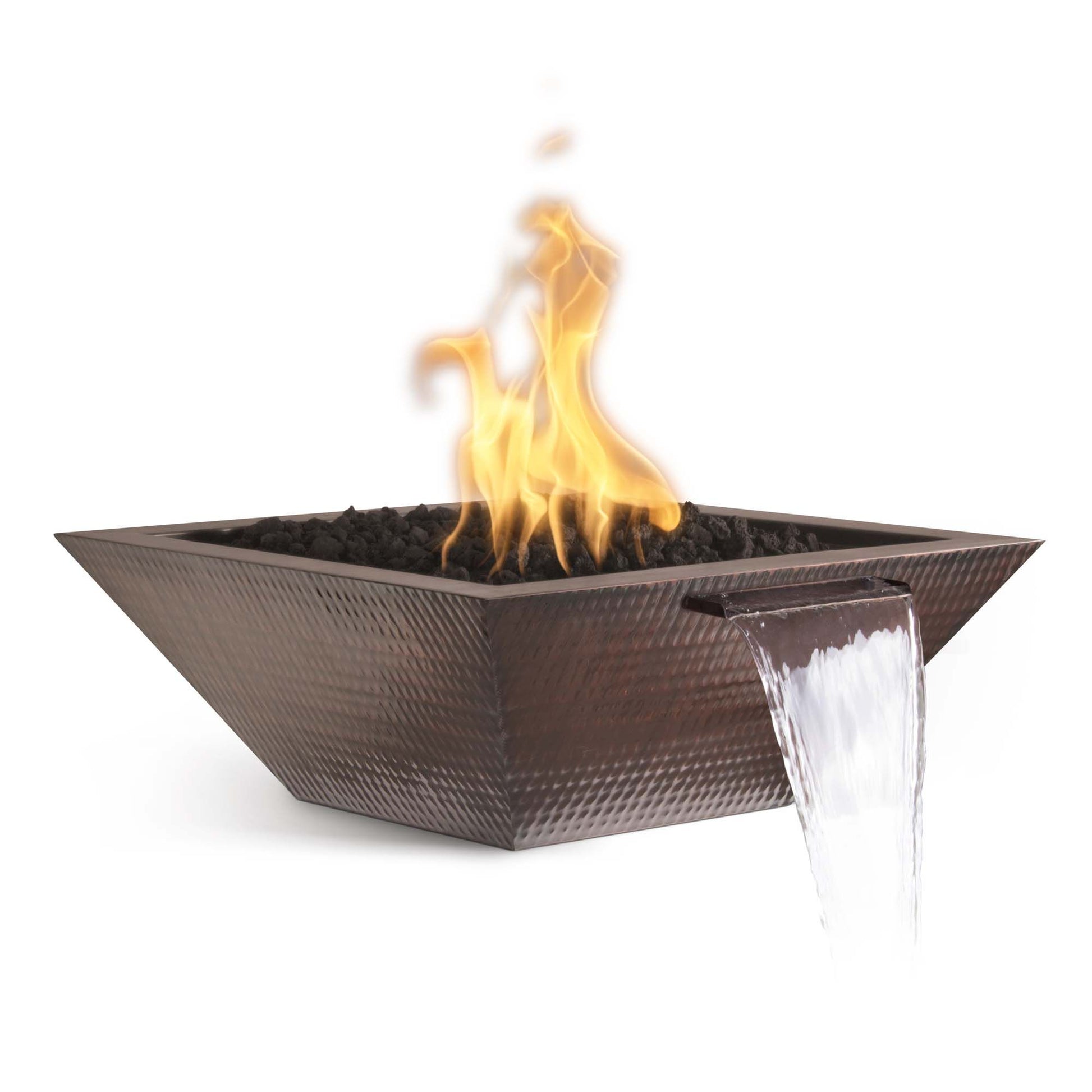The Outdoor Plus Maya Hammered Copper Fire & Water Bowl - OPT-SCFW freeshipping - Luxury Tech Inc.